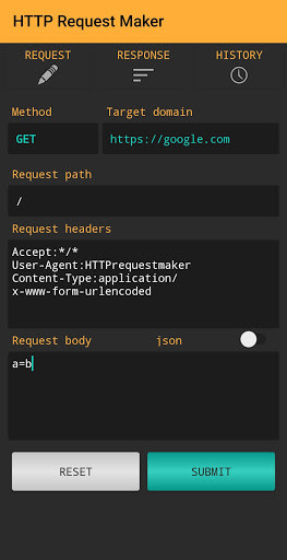 Run android online APK HTTP Request Maker from MyAndroid or emulate HTTP Request Maker using MyAndroid Run android online APK HTTP Request Maker from MyAndroid or emulate HTTP Request Maker using MyAndroid