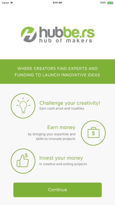 Emulate iPhone app Hubbers - Hub of Makers using MyAndroid
