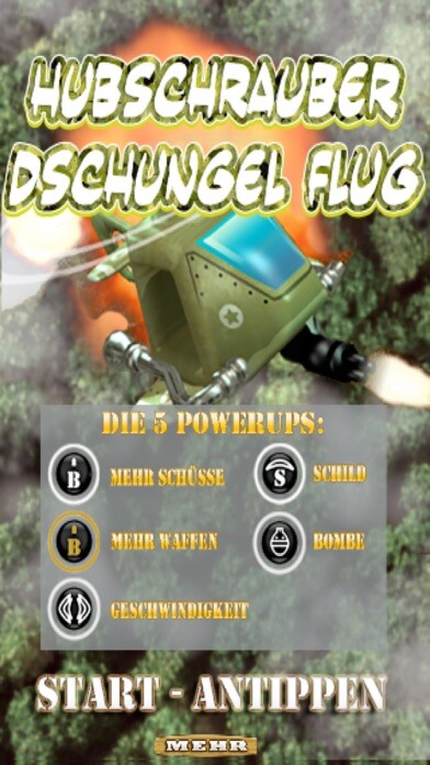 Emulate iPhone app Hubschrauber Dschungel Flug using MyAndroid Emulate iPhone app Hubschrauber Dschungel Flug using MyAndroid