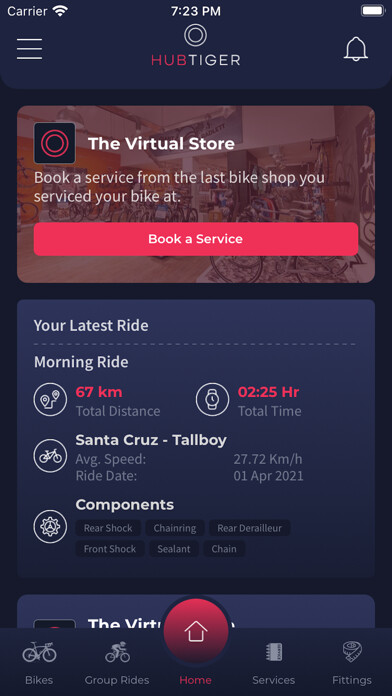 Emulate iPhone app Hubtiger: Bike Management using MyAndroid Emulate iPhone app Hubtiger: Bike Management using MyAndroid