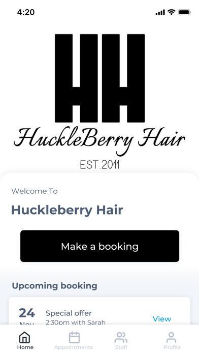 Emulate iPhone app Huckleberry Hair using MyAndroid Emulate iPhone app Huckleberry Hair using MyAndroid