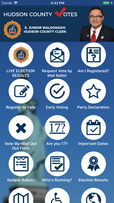 Emulate iPhone app Hudson County Votes using MyAndroid