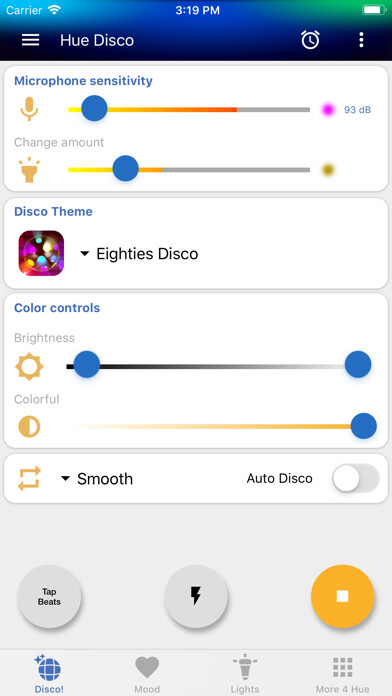 Emulate iPhone app Hue Disco using MyAndroid Emulate iPhone app Hue Disco using MyAndroid