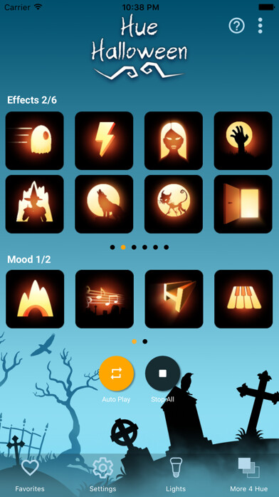Emulate iPhone app Hue Halloween for Philips Hue using MyAndroid Emulate iPhone app Hue Halloween for Philips Hue using MyAndroid