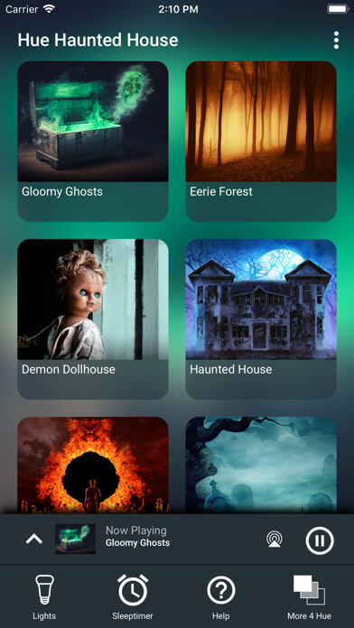 Emulate iPhone app Hue Haunted House using MyAndroid