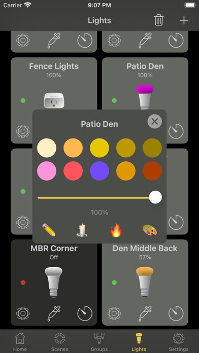 Emulate iPhone app Hue Lights using MyAndroid