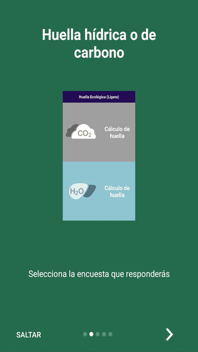 Emulate iPhone app Huella ecológica individual using MyAndroid