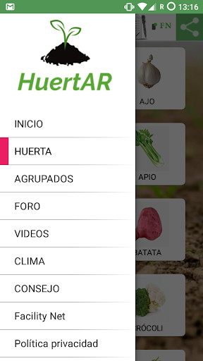 Run android online APK HuertAR from MyAndroid or emulate HuertAR using MyAndroid