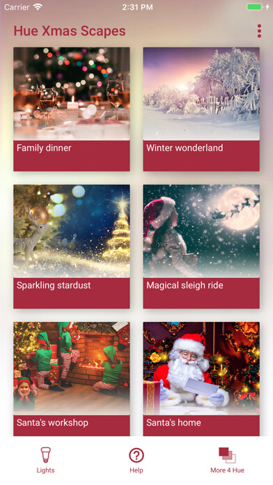 Emulate iPhone app Hue Xmas SoundScapes using MyAndroid Emulate iPhone app Hue Xmas SoundScapes using MyAndroid