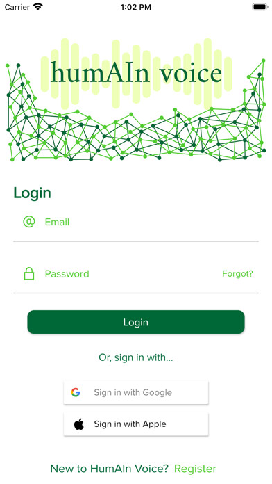 Emulate iPhone app humAIn Voice using MyAndroid