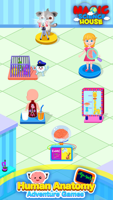 Emulate iPhone app Human Anatomy Adventure Games using MyAndroid