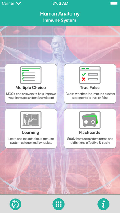 Emulate iPhone app Human Anatomy : Immune System using MyAndroid