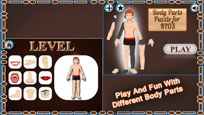 Emulate iPhone app Human Body Part Puzzle For Kids using MyAndroid