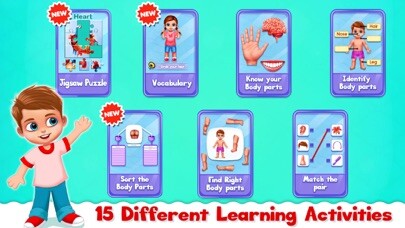 Emulate iPhone app Human Body Parts Play to Learn using MyAndroid