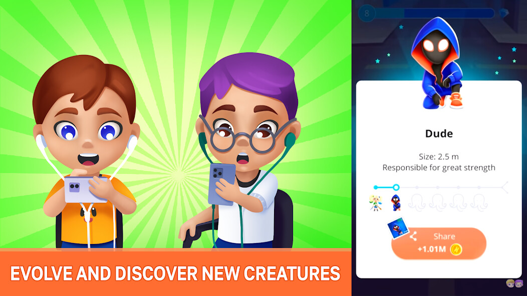 Run android online APK Human Evolution Clicker from MyAndroid or emulate Human Evolution Clicker using MyAndroid