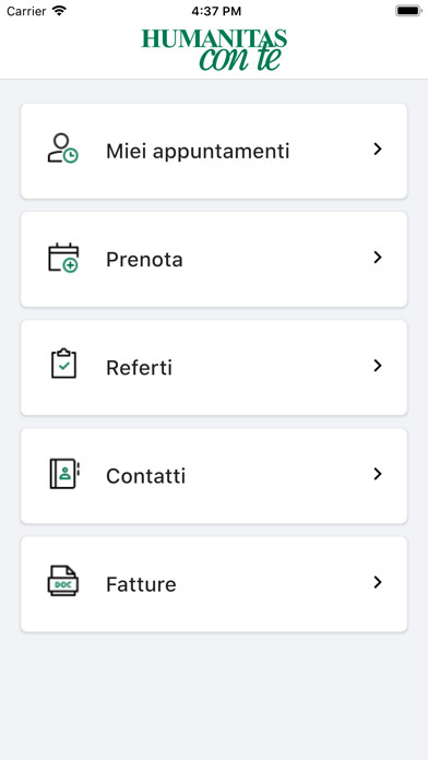 Emulate iPhone app Humanitas Con Te using MyAndroid