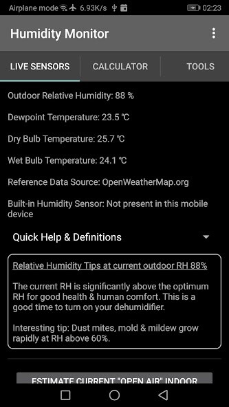 Run android online APK Humidity Monitor from MyAndroid or emulate Humidity Monitor using MyAndroid