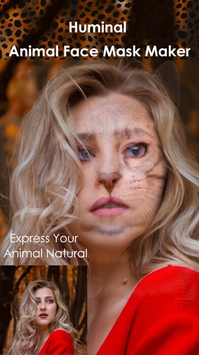 Emulate iPhone app Huminal Animal Face PhotoMaker using MyAndroid