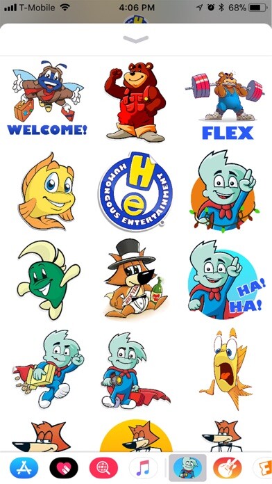 Emulate iPhone app Humongous Stickers using MyAndroid
