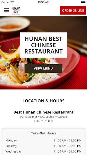 Run android online APK Hunan Best Chinese Restaurant - Lake Ana from MyAndroid or emulate Hunan Best Chinese Restaurant - Lake Ana using MyAndroid