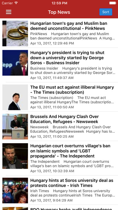 Emulate iPhone app Hungary News in English & Hungarian Radio using MyAndroid