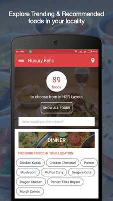 Emulate Android APK Hungry Bells - Order your food