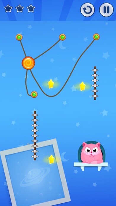 Emulate iPhone app Hungry Cat Sketch Breaker Free Puzzle Physics Games using MyAndroid