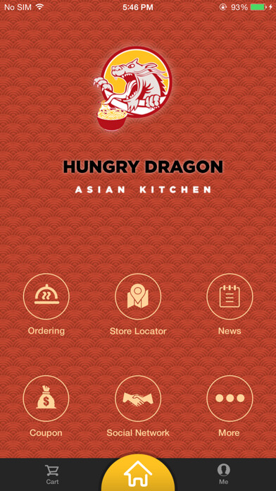 Emulate iPhone app Hungry Dragon Richmond using MyAndroid
