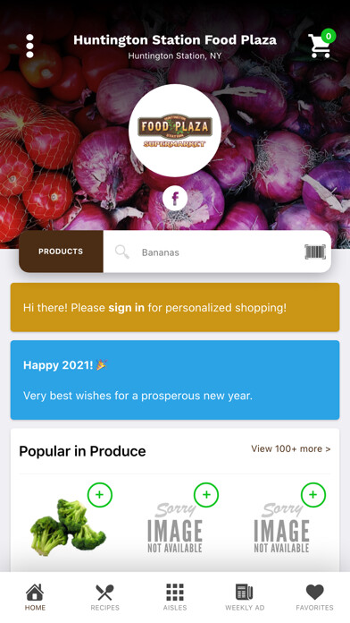 Emulate iPhone app Huntington Station Supermarket using MyAndroid