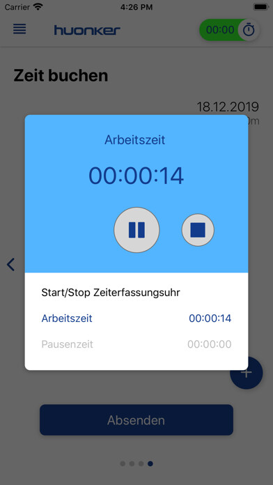 Emulate iPhone app huonker Zeiterfassung using MyAndroid Emulate iPhone app huonker Zeiterfassung using MyAndroid