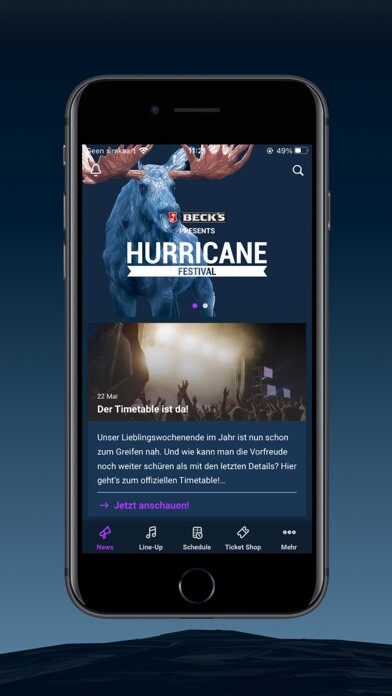 Emulate iPhone app Hurricane Festival using MyAndroid Emulate iPhone app Hurricane Festival using MyAndroid
