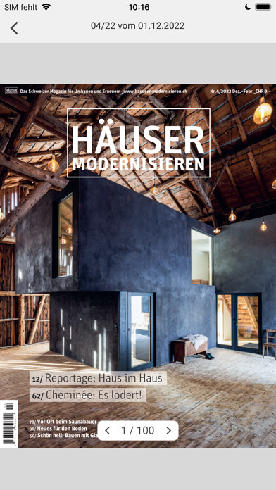 Emulate iPhone app Häuser modernisieren using MyAndroid