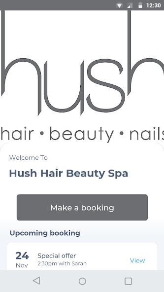 Run android online APK Hush Hair Beauty Spa from MyAndroid or emulate Hush Hair Beauty Spa using MyAndroid