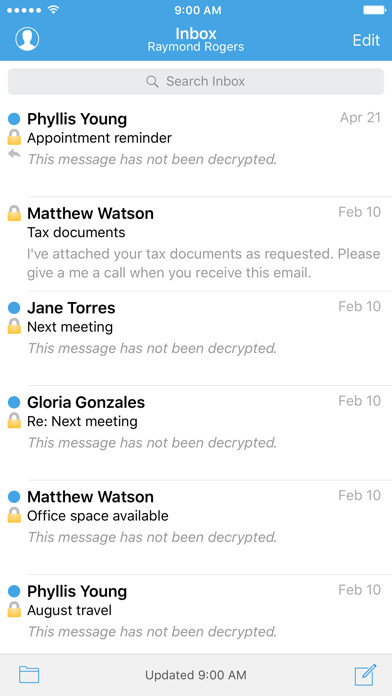 Emulate iPhone app Hushmail using MyAndroid