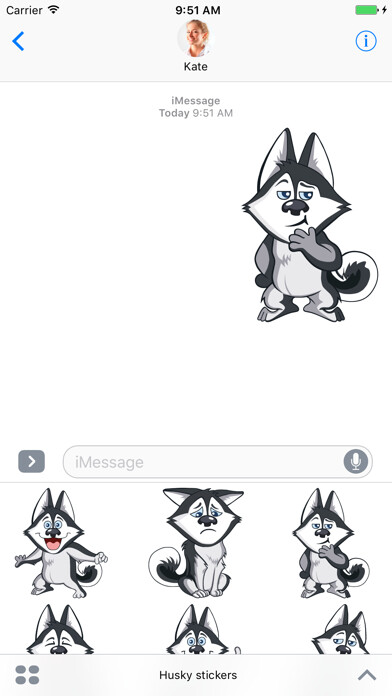 Emulate iPhone app Husky - Stickers for iMessage using MyAndroid Emulate iPhone app Husky - Stickers for iMessage using MyAndroid