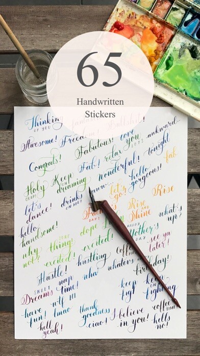 Emulate iPhone app Hustle Calligraphy - Handwritten Font Stickers using MyAndroid Emulate iPhone app Hustle Calligraphy - Handwritten Font Stickers using MyAndroid