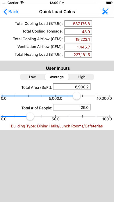 Emulate iPhone app HVAC Quick Load using MyAndroid