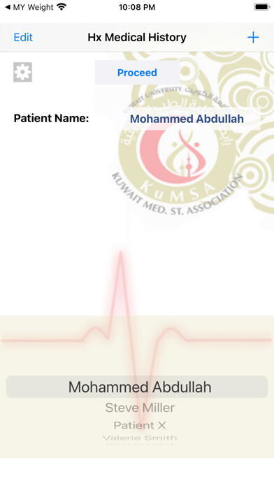Emulate iPhone app Hx Medical History Taking using MyAndroid