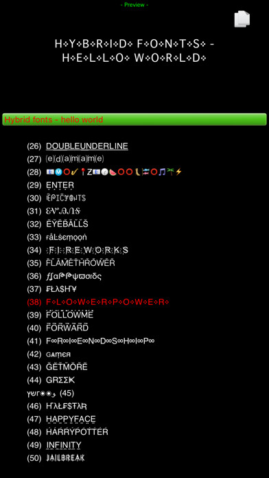 Emulate iPhone app Hybrid Fonts Pro - ⒻⓊⓃ Looking Text Fonts for Any Social Apps - The Coolest Message Wrapper using MyAndroid Emulate iPhone app Hybrid Fonts Pro - ⒻⓊⓃ Looking Text Fonts for Any Social Apps - The Coolest Message Wrapper using MyAndroid
