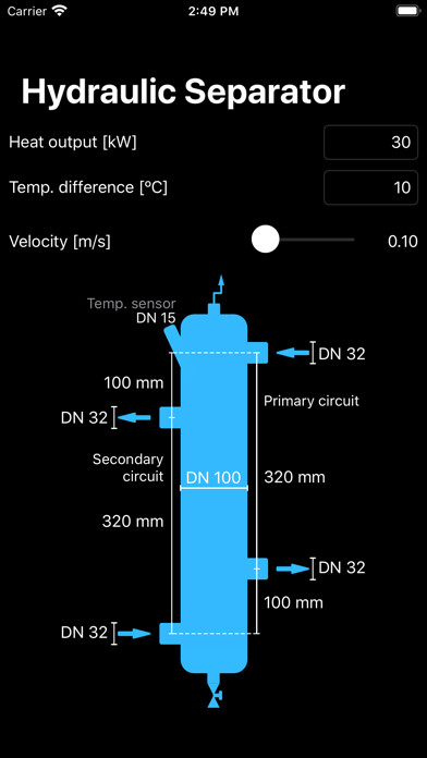 Emulate iPhone app Hydraulic Separator using MyAndroid Emulate iPhone app Hydraulic Separator using MyAndroid