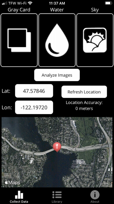 Emulate iPhone app HydroColor: Water Quality App using MyAndroid Emulate iPhone app HydroColor: Water Quality App using MyAndroid