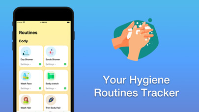 Emulate iPhone app Hygiene - Routines Tracker using MyAndroid