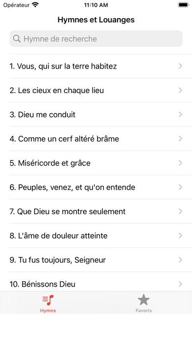 Emulate iPhone app Hymnes et Louanges Adventistes using MyAndroid