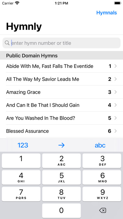 Emulate iPhone app Hymnly using MyAndroid