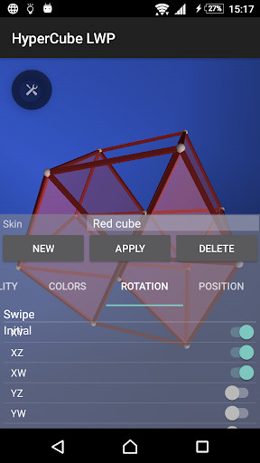 Emulate Android APK HyperCube LWP