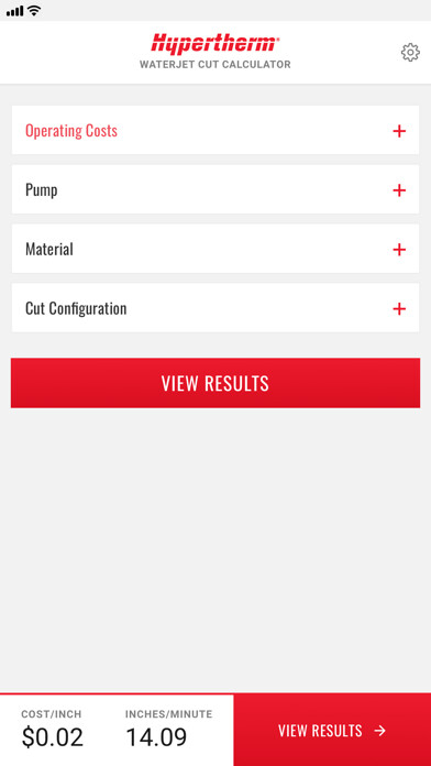 Emulate iPhone app Hypertherm Cut Calculator using MyAndroid Emulate iPhone app Hypertherm Cut Calculator using MyAndroid