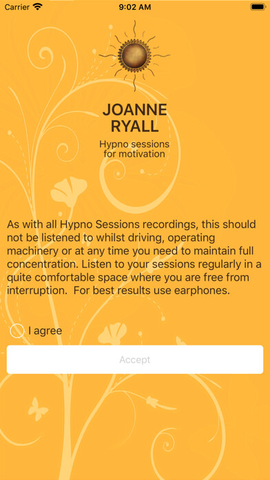 Emulate iPhone app Hypno Sessions Motivation using MyAndroid