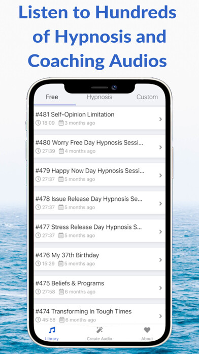 Emulate iPhone app Hypnosis with Joseph Clough using MyAndroid