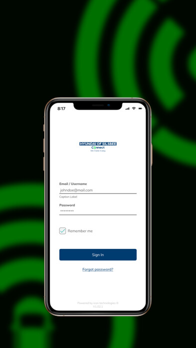 Emulate iPhone app Hyundai of Silsbee Connect using MyAndroid