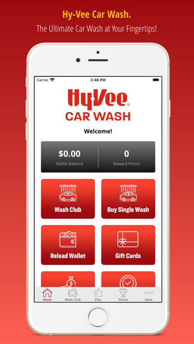 Emulate iPhone app Hy-Vee Car Wash using MyAndroid